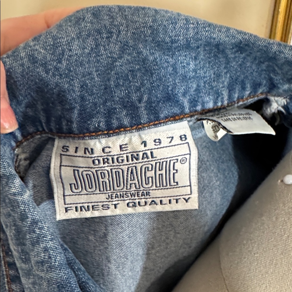 80s Vintage Jordache Embellished Blue Jean Jacket - Picture 4 of 7